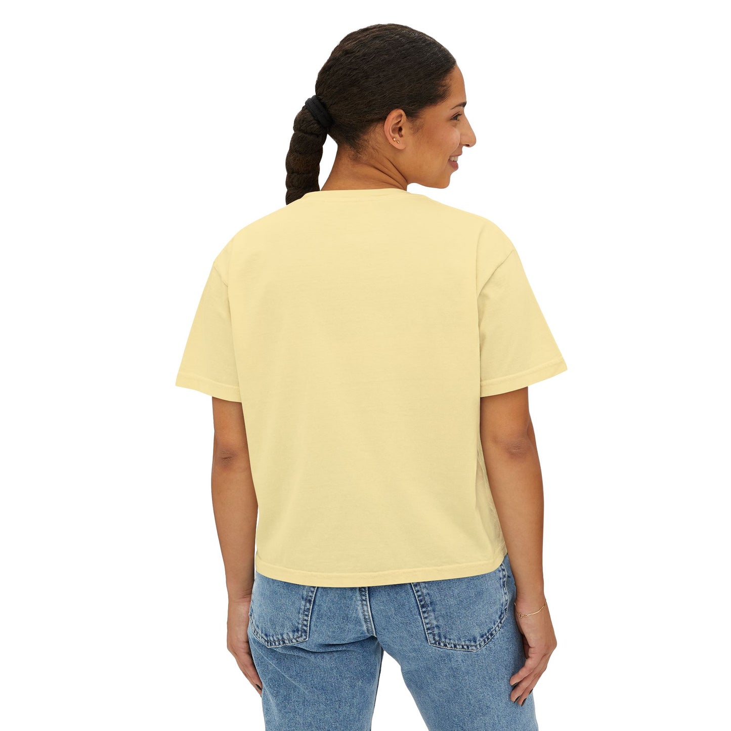 First Grade Boxy Tee — Cute Pastel "First Grade" Teacher Mom Back-to-School Shirt