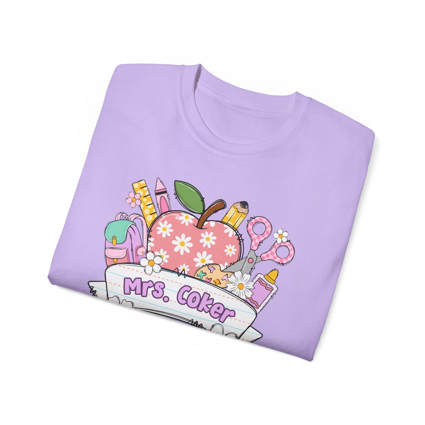 Copy of Teacher Toolbox Apple T‑Shirt — "Miss Elmore" Floral Classroom Gifts