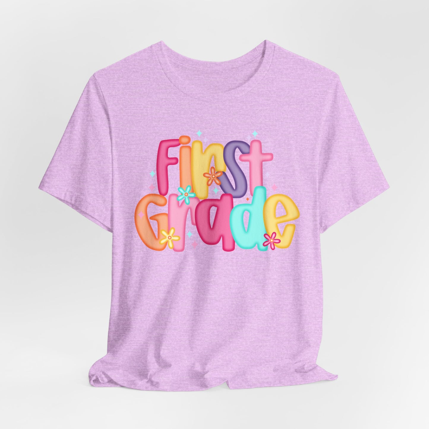 First Grade Kids T‑Shirt — Colorful Back-to-School Tee