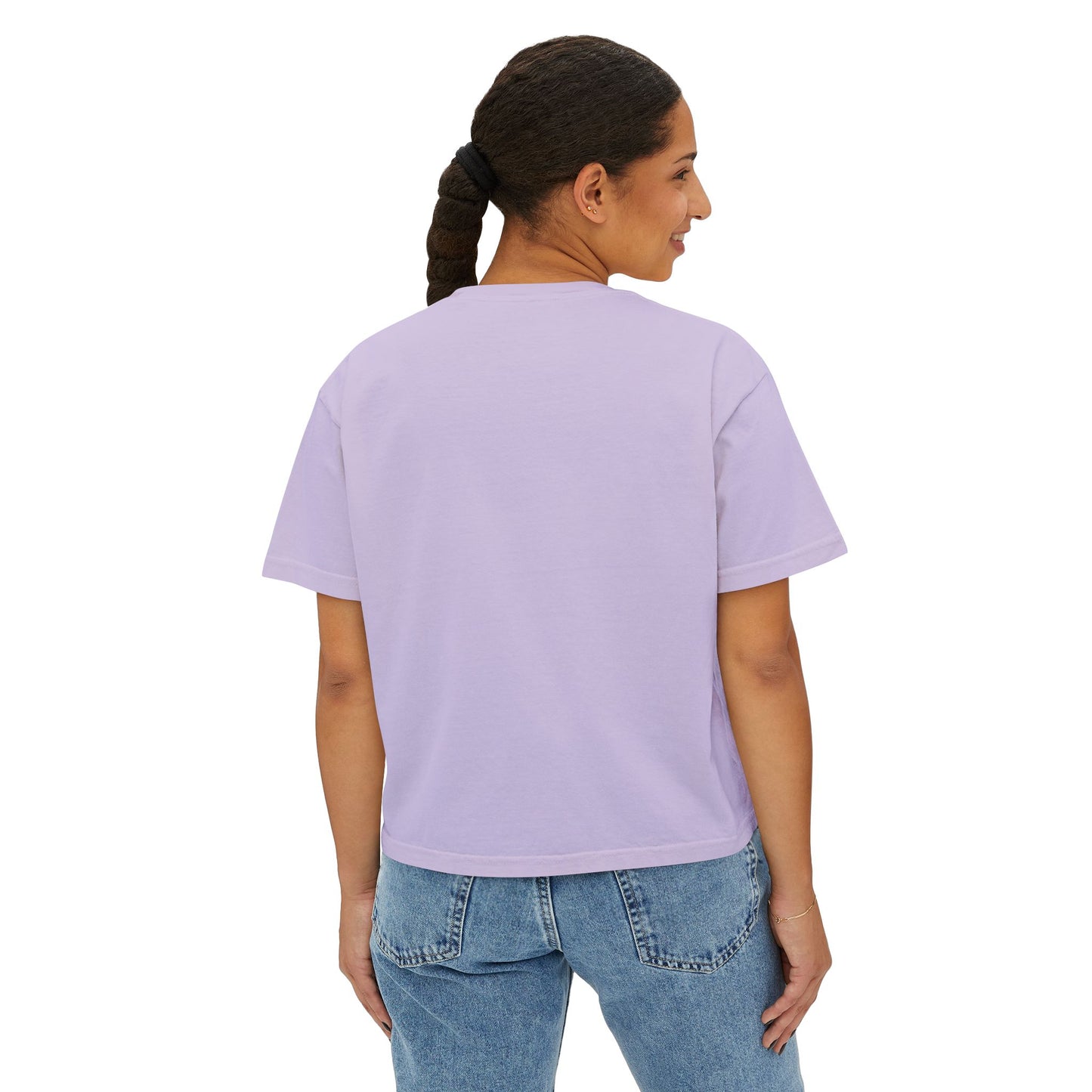 First Grade Boxy Tee — Cute Pastel "First Grade" Teacher Mom Back-to-School Shirt